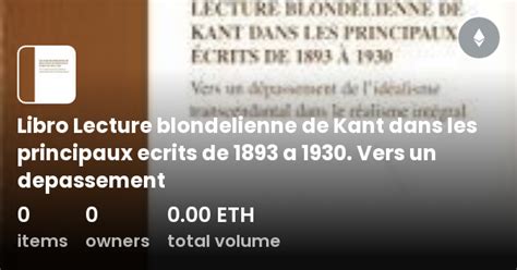 Lecture blondélienne de kant dans les principaux écrits de 1893 'a 1930. - Ny civil service exams study guide psychologist.