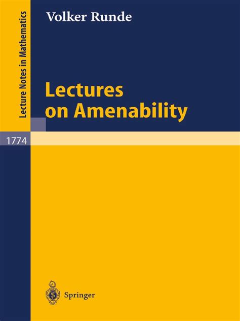Lectures On Amenability