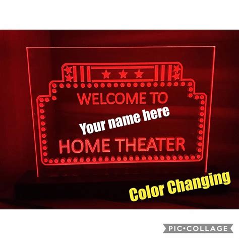 Led Home Theater Sign - Etsy Singapore