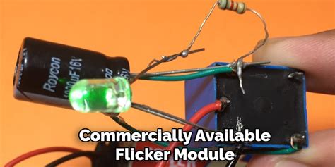Led flicker module.  The LED changes brightness randomly.  8 Flame effect settin...