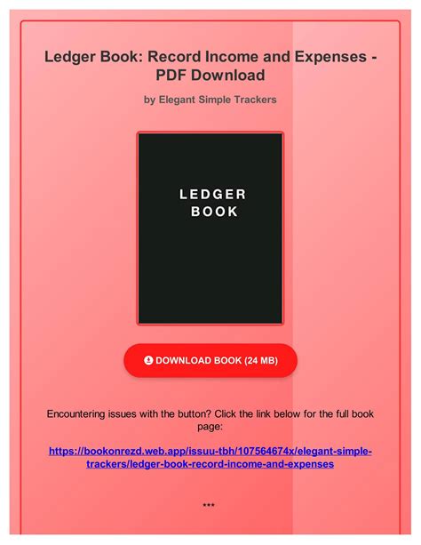 Read Online Ledger Book Record Income And Expenses By Elegant Simple Trackers