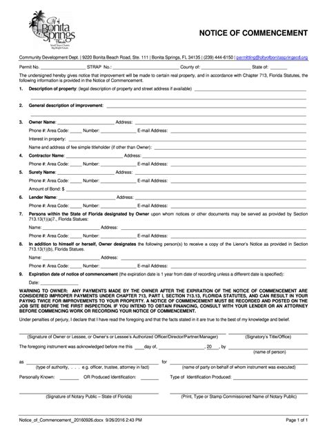 Lee County Notice of Commencement Form - Fill Out and Sign …