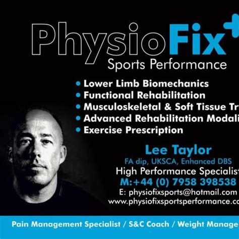 Lee Taylor - Owner - Physiofix Sports Performance - LinkedIn