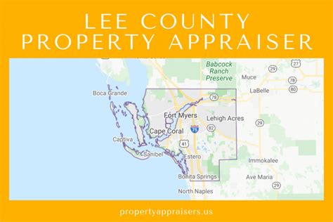 Lee county florida property appraiser. Based on Florida Statute 193.052, anyone in possession of assets on January 1 must file a Tangible Personal Property Tax Return ( DR-405) with the Property Appraiser no later than April 1 of each year. Failure or late filing of a return will result in a penalty and/or additional costs. If you are a business owner, you will receive a Lee County ... 