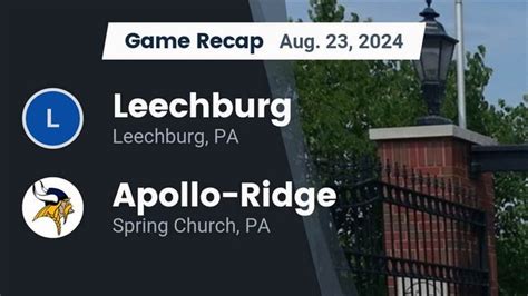 Leechburg vs Apollo Ridge Football 8/26/2024 MaxPreps