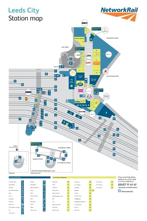Leeds station map.  Bluesmith Information Systems is a building in Leeds, Eng...