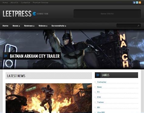 LeetPress Blogger Gaming Template Blogger Templates
