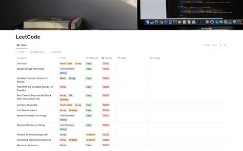 Leetcode Notion Template