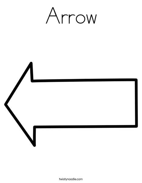 Left Arrow To Color Coloring Pages