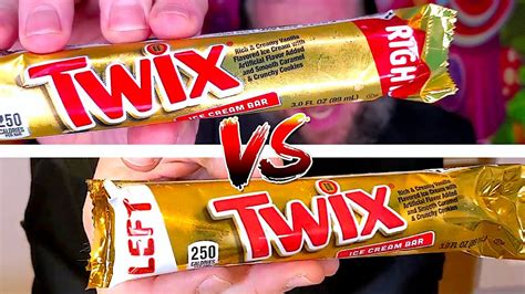 Left vs right twix. It’s funny to think theirs a silly conflict between left twix and right twix. It’s silly to think there are two separate twix factories, one producing only left twix, the other producing only right. Obviously there was no real conflict about left vs. right, it was just a funny ad campaign, and a memorable one at that. 