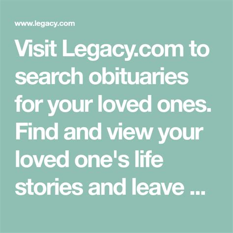 Legacy obituary search. Things To Know About Legacy obituary search. 