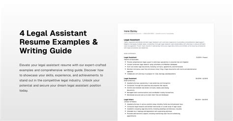Legal Assistant Resume Examples Writing Tips 2021 Free Guide