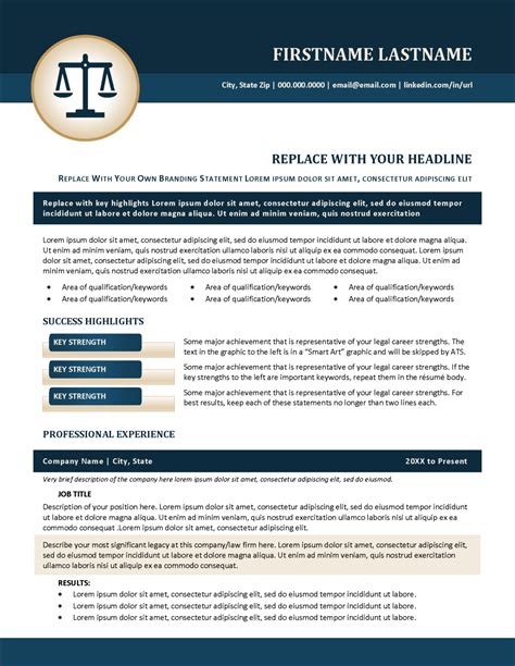 Legal CV template free download in MS Word from How to Write a CV