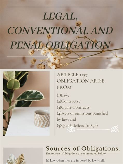 Legal Conventional and Penal Obligation PDF Law Of …