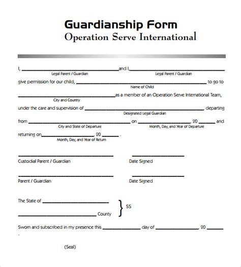 Legal Guardianship Form How to draft a Legal Guardianship Form