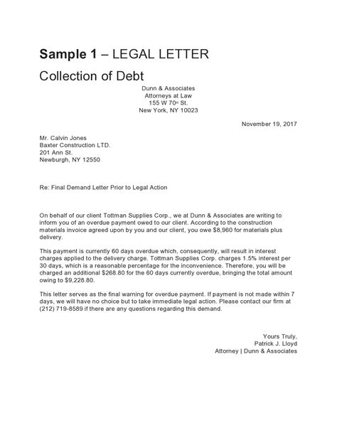 Legal Letters Templates