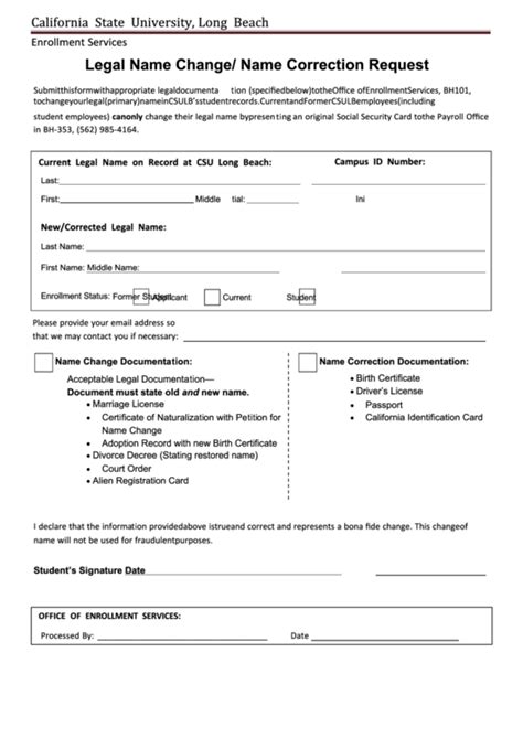 Legal Name Change Document Form Fill Out and Sign Printable PDF