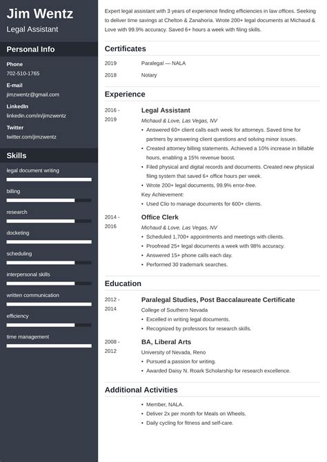 Legal Resume—Examples and 25+ Writing Tips