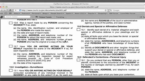 Legal Screen Cast 0001 Form Interrogatory 15.1 YouTube