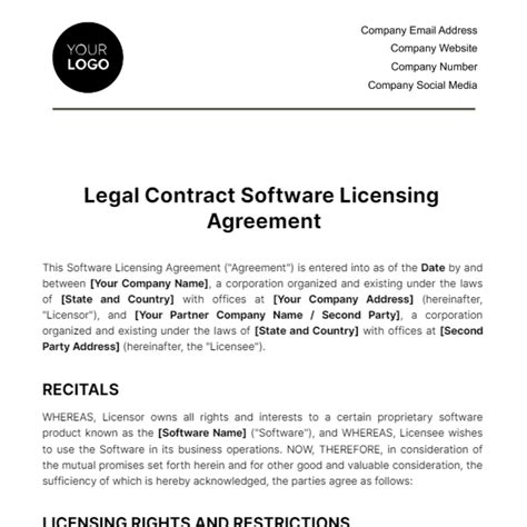 Legal Template Software