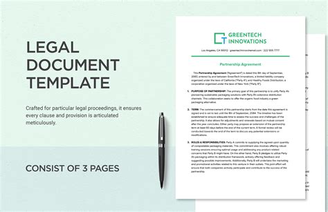 Legal Template Word Database