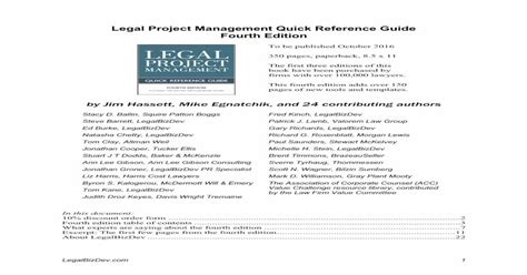Legal project management quick reference guide. - Creation covenant scheme and justification by faith a canonical study.