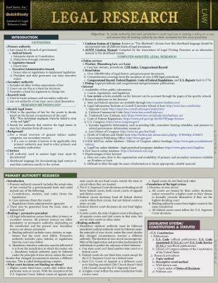 Download Legal Research A Quickstudy Laminated Law Reference By Debra Moss Curtis