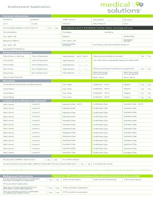 Legend Medical Solutions Application Forms