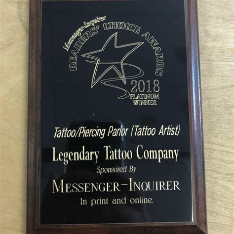 Legendary Tattoo Company Owensboro Ky, Owensboro, Kentucky. 4,584 likes · 4 talking about this. We are a private studio that works by appointment only..... 
