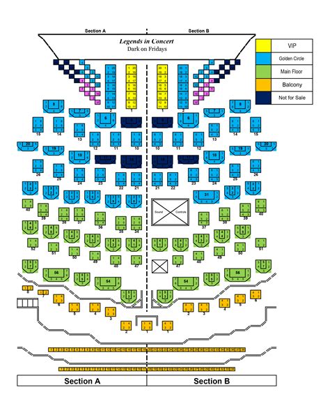 Legends in Concert Seating Chart INDIGO