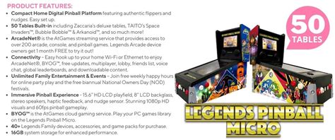 Legends ultimate pinball micro.  For warranty support, please contact the third-pa...