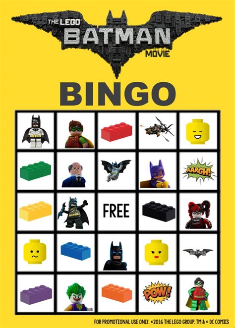 Lego Batman Bingo Game Crazy Little Projects