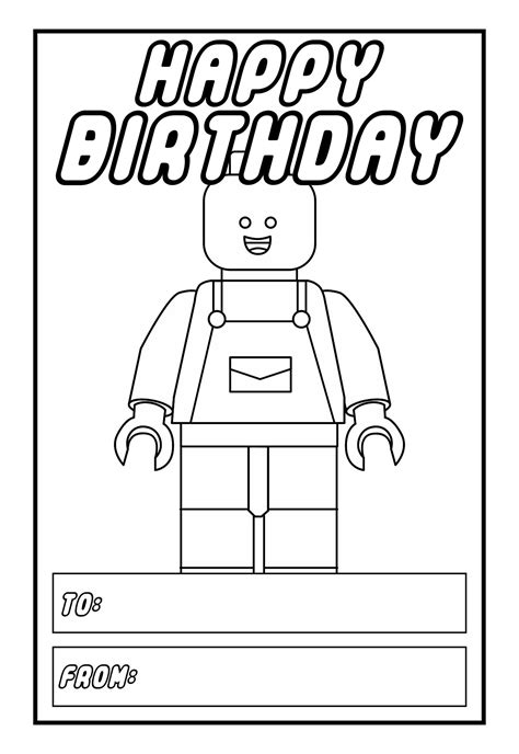 Lego Birthday Card Printable