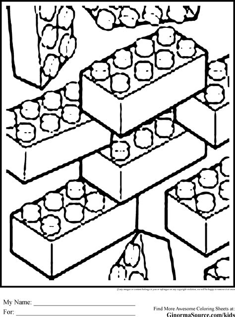 Lego Block Coloring Pages Coloring Home