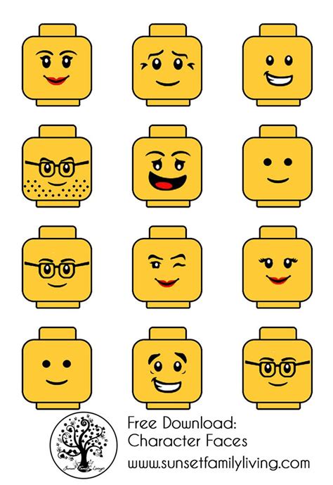 Lego Faces Printable