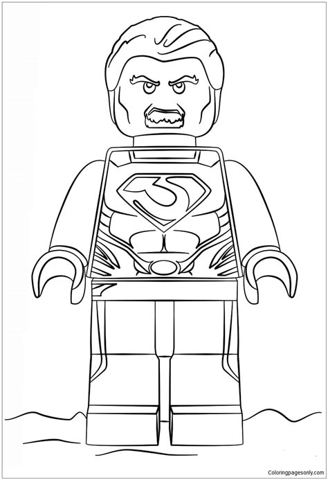 Lego Man of Steel coloring page Free Printable Coloring Pages