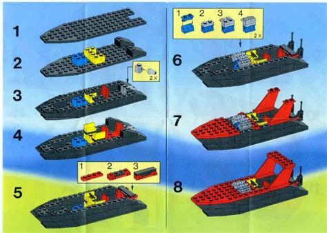 Lego Manual For Set 6679 Dark Shark Boat NO BRICKS eBay