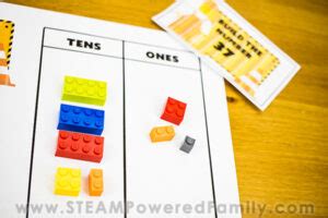 Lego Math Place Value Printable Build An Answer Challenge