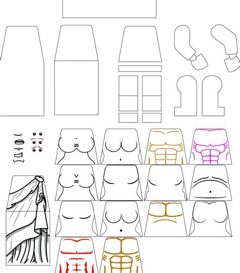 Lego Minifigure Torso Template