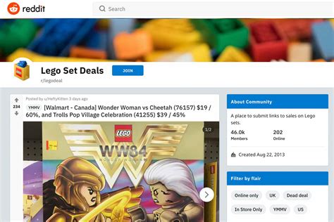 Lego deals reddit. It showing up on the offers page or in my cart. 1. 45 votes, 21 comments. 11K subscribers in the legodeals community. A place to submit Lego deals and sales. Hooray for cheap lego! 