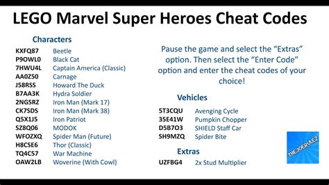Lego marvel superheroes cheat codes for deadpool.  Be sure to look out ...