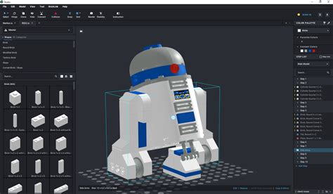 Lego studio. Studio can show you how large your model, or part of it, will be in real bricks. Design and submodels. To get the size of your model or of a submodel, open the Model Info dialog from the Model menu, then … 