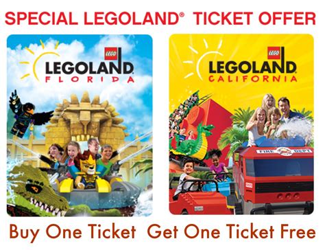 Legoland somerville discount tickets. Secure your tickets for a family adventure at the LEGOLAND family park! Book online here and save money. Online tickets can be scanned at the LEGOLAND entrance directly from your smartphone (also via the LEGOLAND app). Regular Admission Prices Main Season: children 58€, adults 64€. Free admission for children under 2 years. 