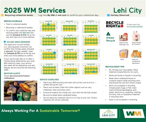 Lehi garbage schedule 2021.  Program Guidelines Set your green waste out by 7 a.  Since Chr...