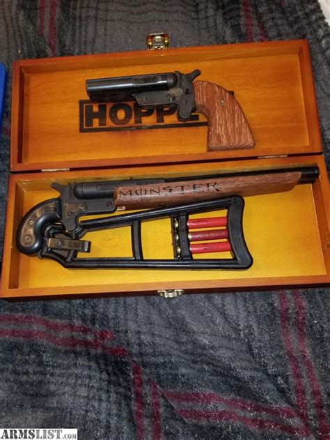Leinad double barrel 410 pistol. Auction:13677262 Manufacturer: Other Manufacturer Model: Other Model Gauge: 410 New Leinad Shotgun SXS FOLDING 410. New in the box. .410 3 31 over all leng 
