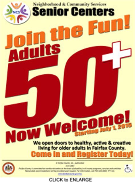 Leisure Activities Hollin Hall Senior Center