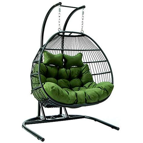 LeisureMod Wicker Hanging 2 Person Egg Swing Chair - YouTube