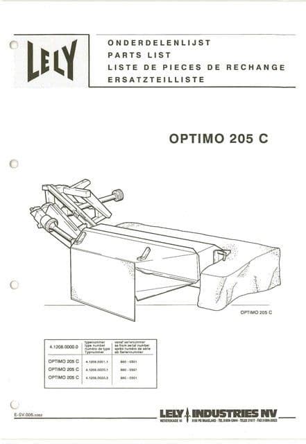 Lely 205 disc mower owners manual. - Fiat 880 manuale per officina 4 motori.