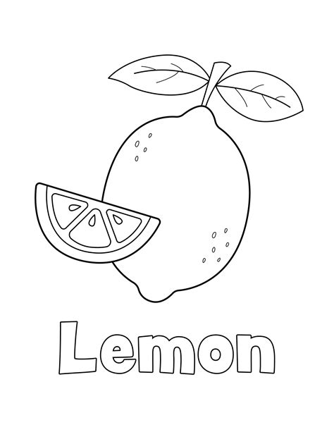 Lemon Coloring Shee