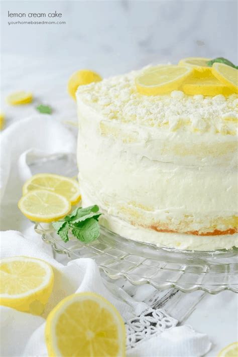 Lemon Cream Cake Recipe Your Homebased Mom